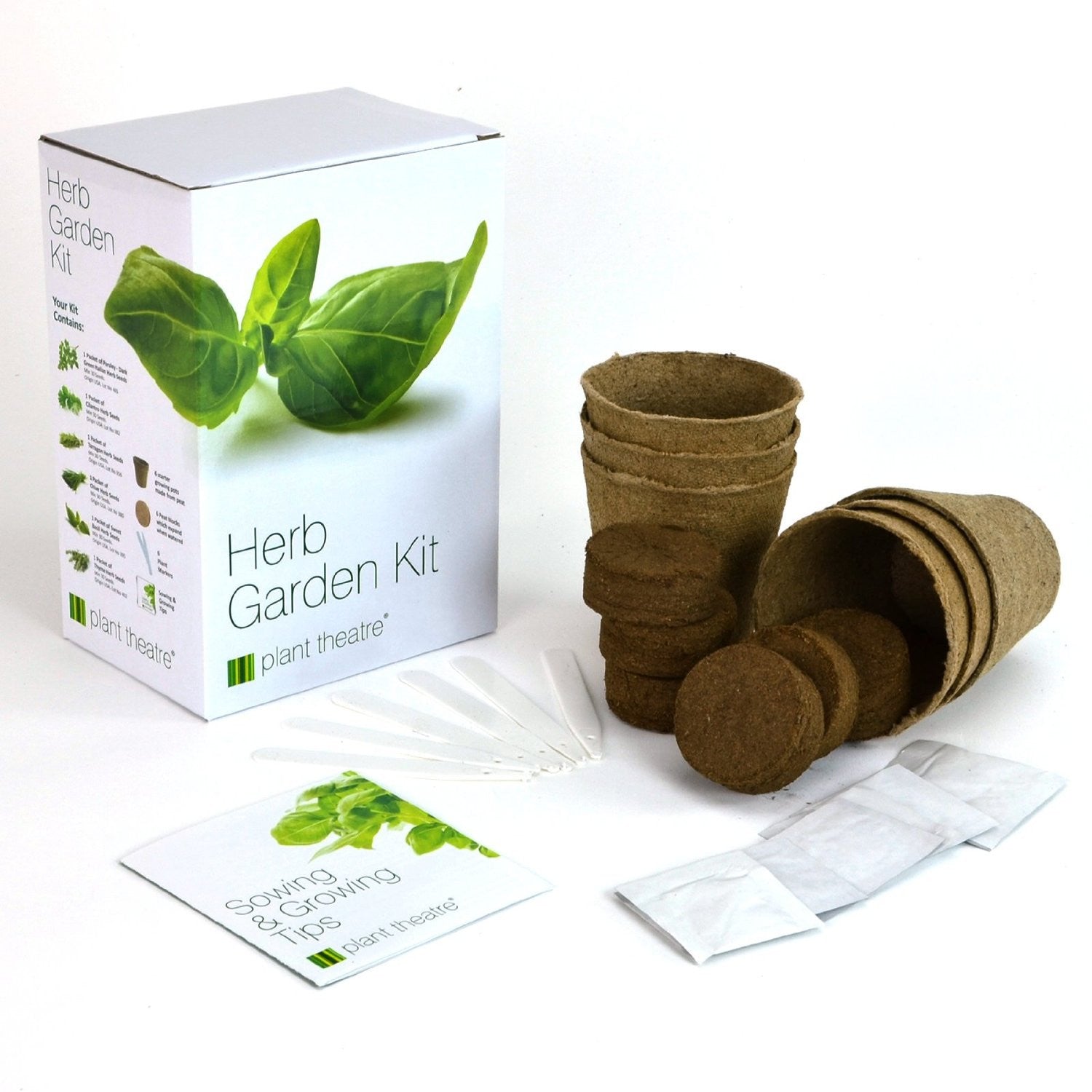 Plant Theatre Herb Garden Seed Kit Gift Box - 6 Different Herbs to Grow - EarthCitizen
 - 1