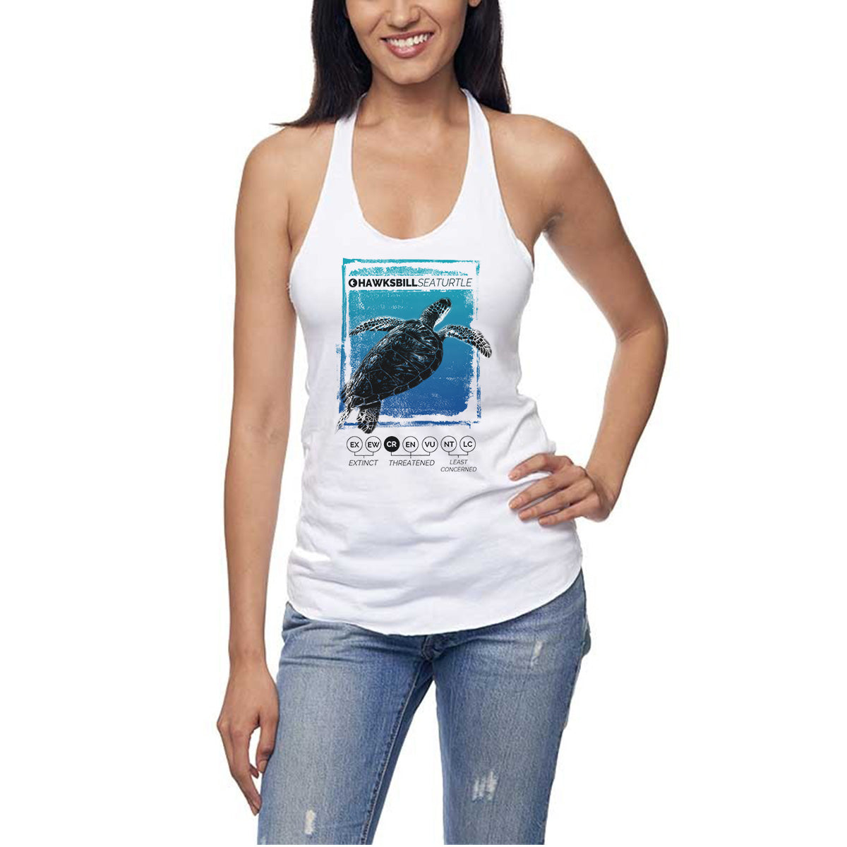 Hawksbill Thrive - Coral - Bamboo / Cotton Tank Top - Women's