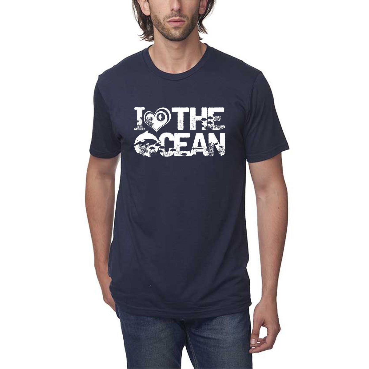 I Love the Ocean - BAMBOO / Cotton T-Shirt - Unisex